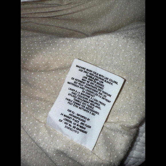 Anthropologie Pilcro Cream Preppy Luxury Designer Puffer Vest Small - Picture 8 of 15